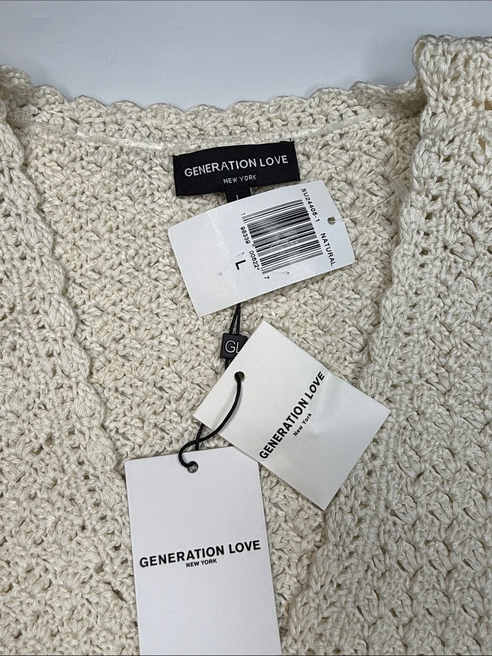 Generation Love Joy Crochet Cardigan Size Large - Picture 4 of 6